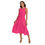 Thumbnail: Neon Pink Women's Sleeveless Dress With Diagonal Pocket. (SPI)