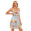 Thumbnail: LT blue floral Print Women's Tank Vest Dress (SPI)