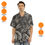 Thumbnail: Hair styled detail Print Men's Hawaiian Shirt With Button Closure. (SPI)