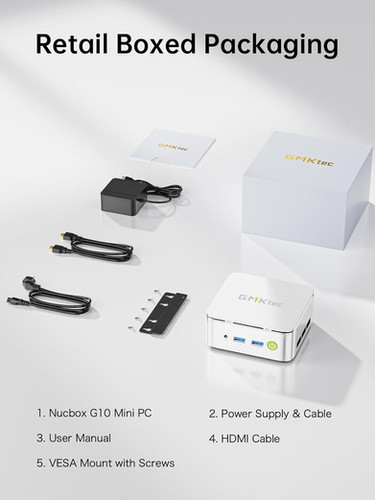 GMKtec G10 Mini PC Ryzen 5 3500U (Beats N150), 16GB RAM 512GB SSD