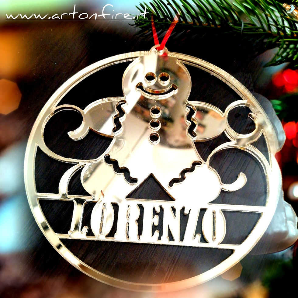 Miniatura: Pallina decoro Albero di Natale in plexiglass personalizzata