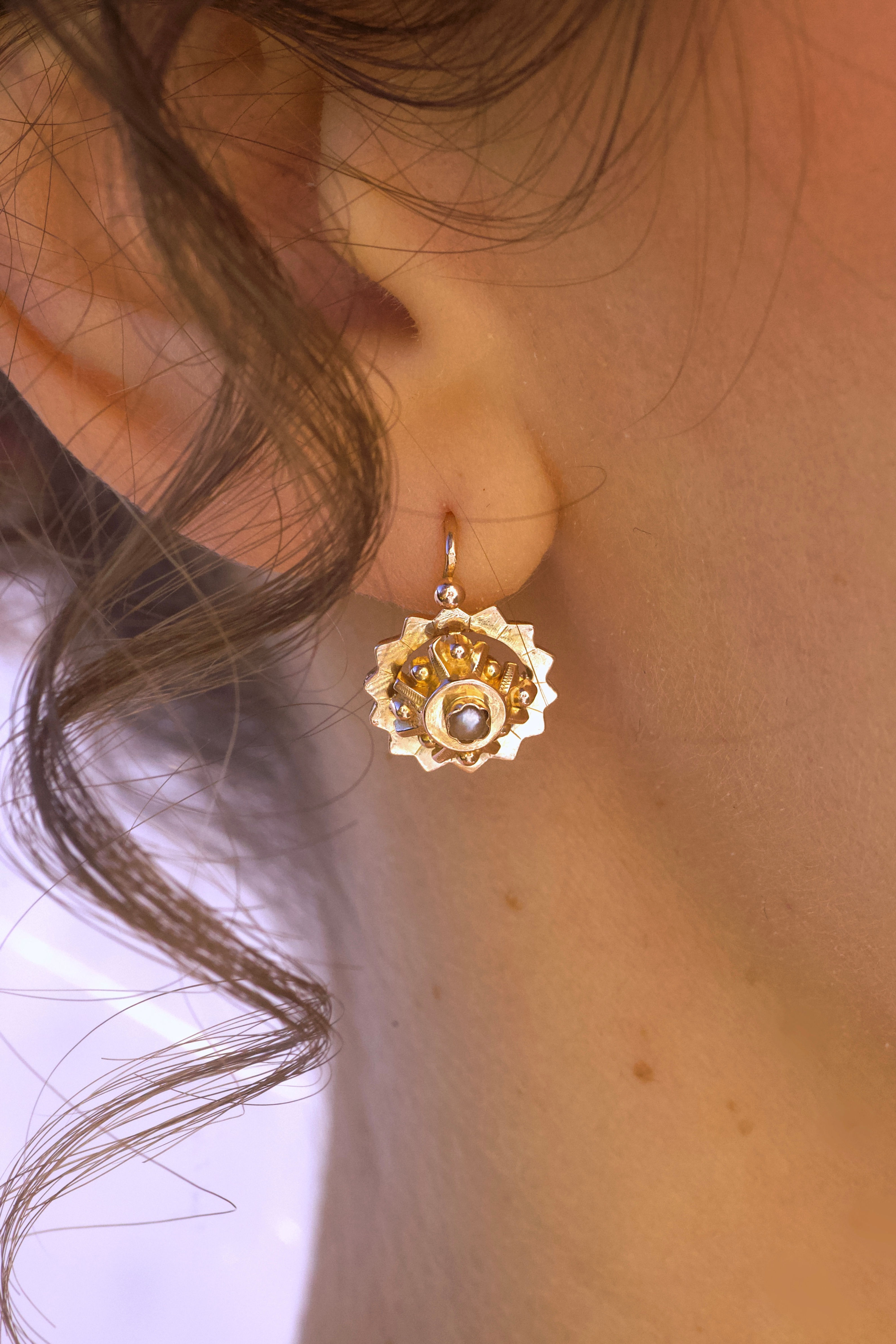 Dormeuses perles Napoléon III