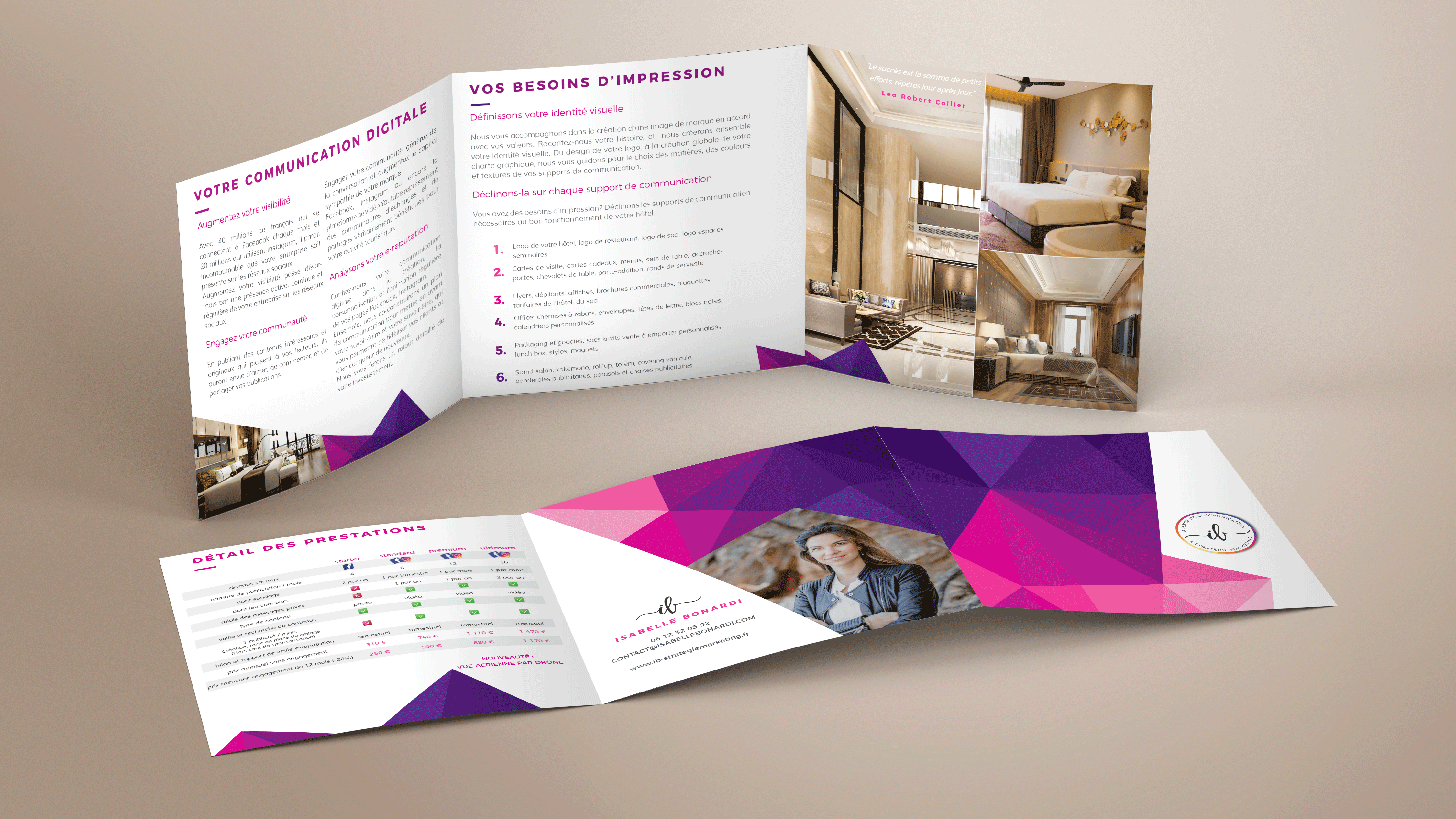 plaquettes cartes de visites flyers broc