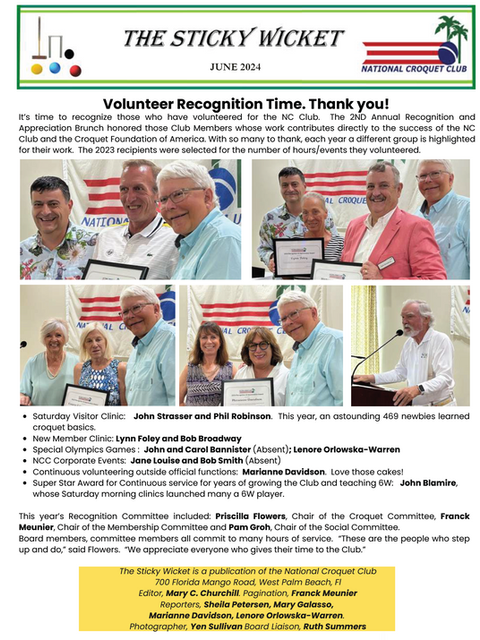 The Sicky Wicket Newsletter - June 2024