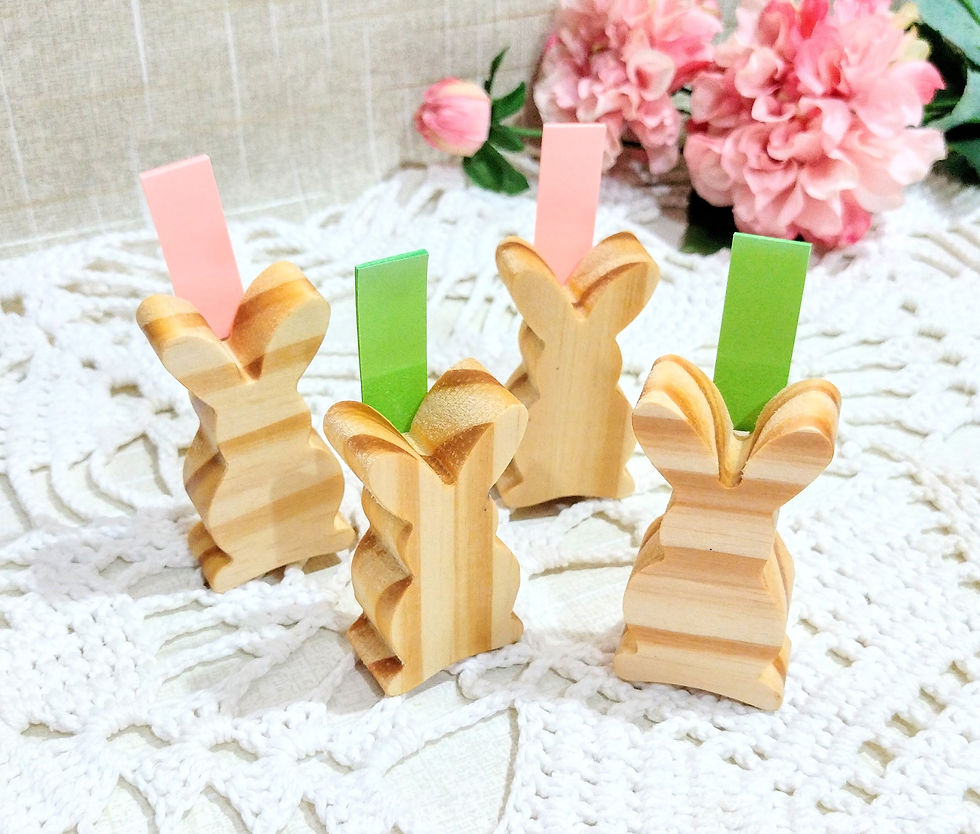 Miniatura: Conjunto Mini Coelhos Porta Fotos e Recados