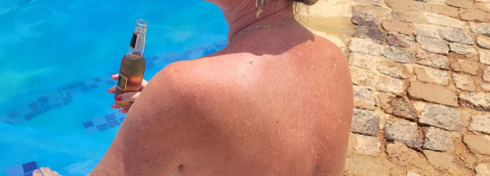 Day Visitor Sitting next to the pool