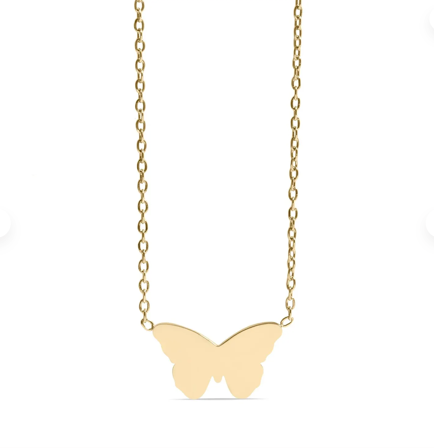 Gold Butterfly Pendant Necklace