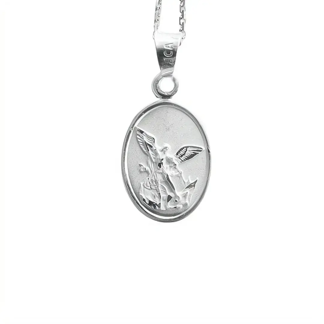 Silver Saint Michael's Necklace Chain 18-inch