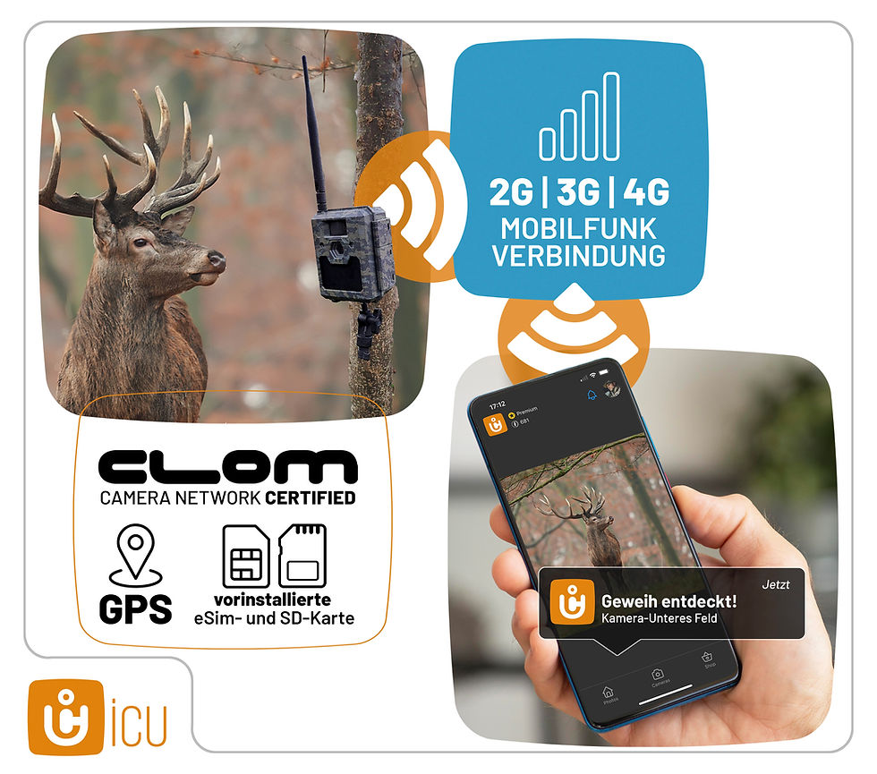 Miniaturbild: ICU CLOM Cam5 Wildkamera Fotofalle mit Bildversand