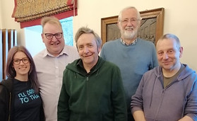 5 curators, past and present at Airdrie Astronomical Association and Airdrie Observatory