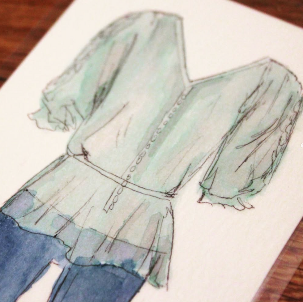 Watercolor Top  | GL