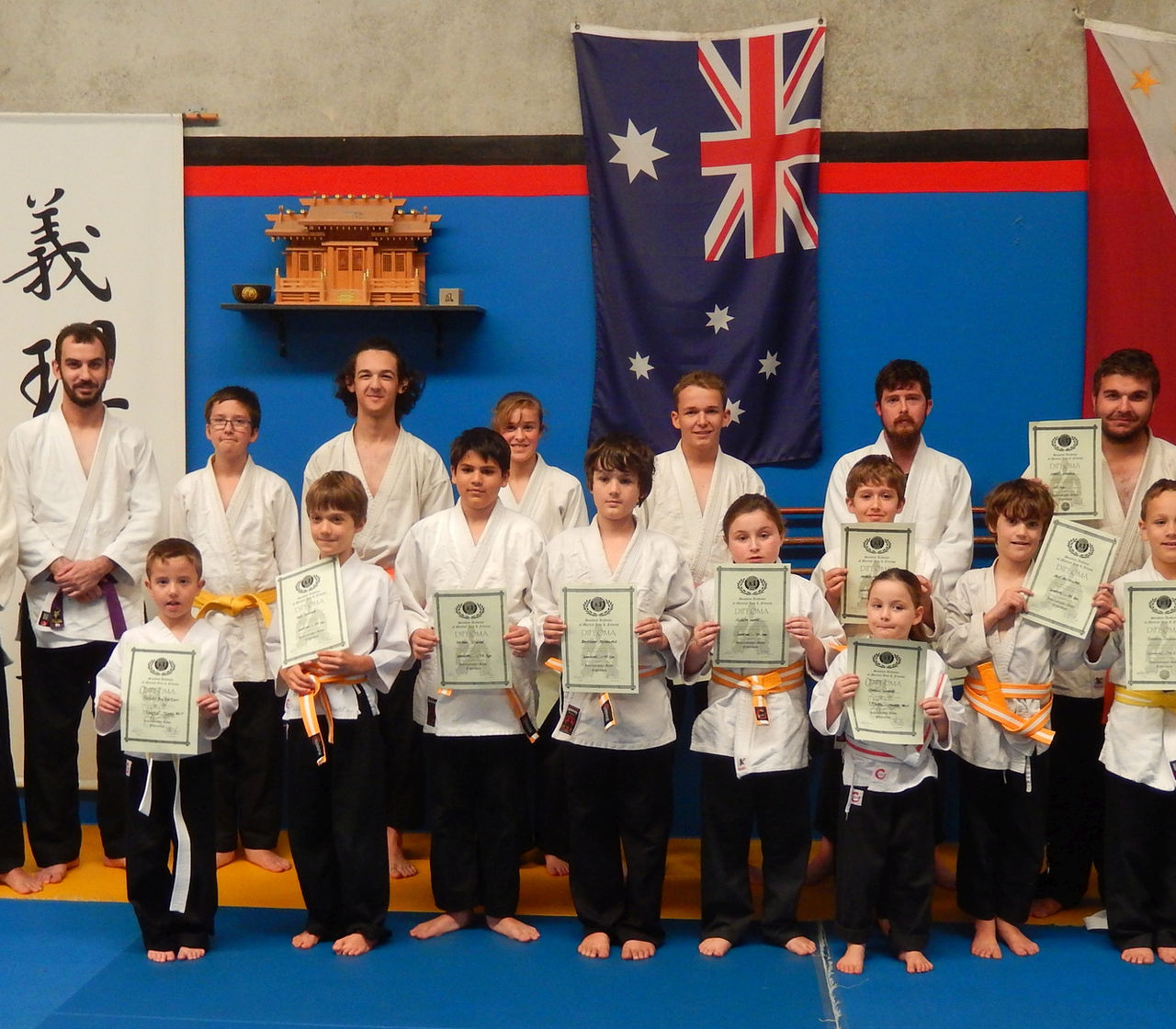 Students training on the mats at Sozokan Academy in Maddington