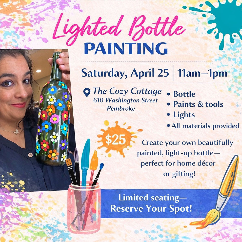 🌸 Lighted Bottle Painting Workshop 🌸