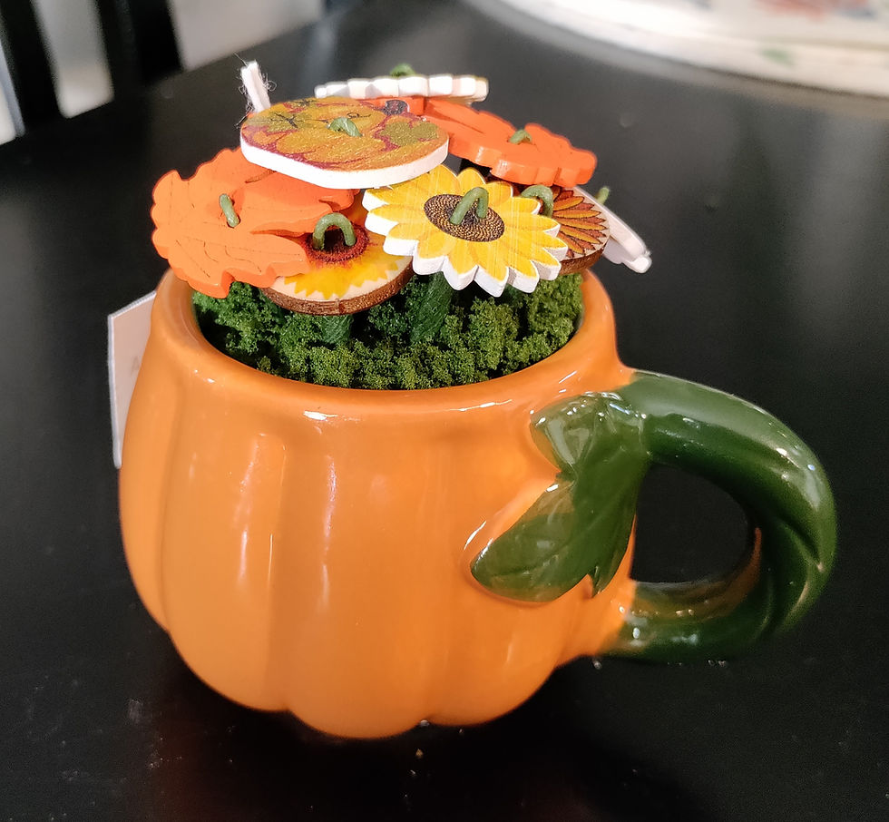 Buzzards Bay Crafts  Pumpkin Button Bouquet