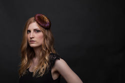 Pheasant Feather Covered Button