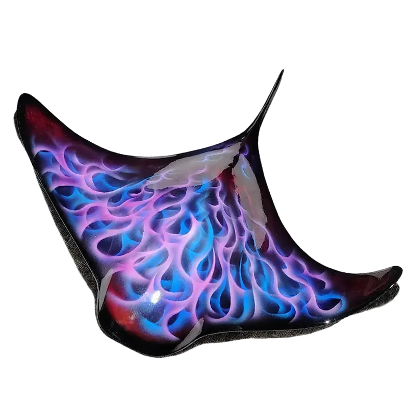 Thumbnail: Marine-inspired Stingray replica with True Flame design by Greg Cassell.