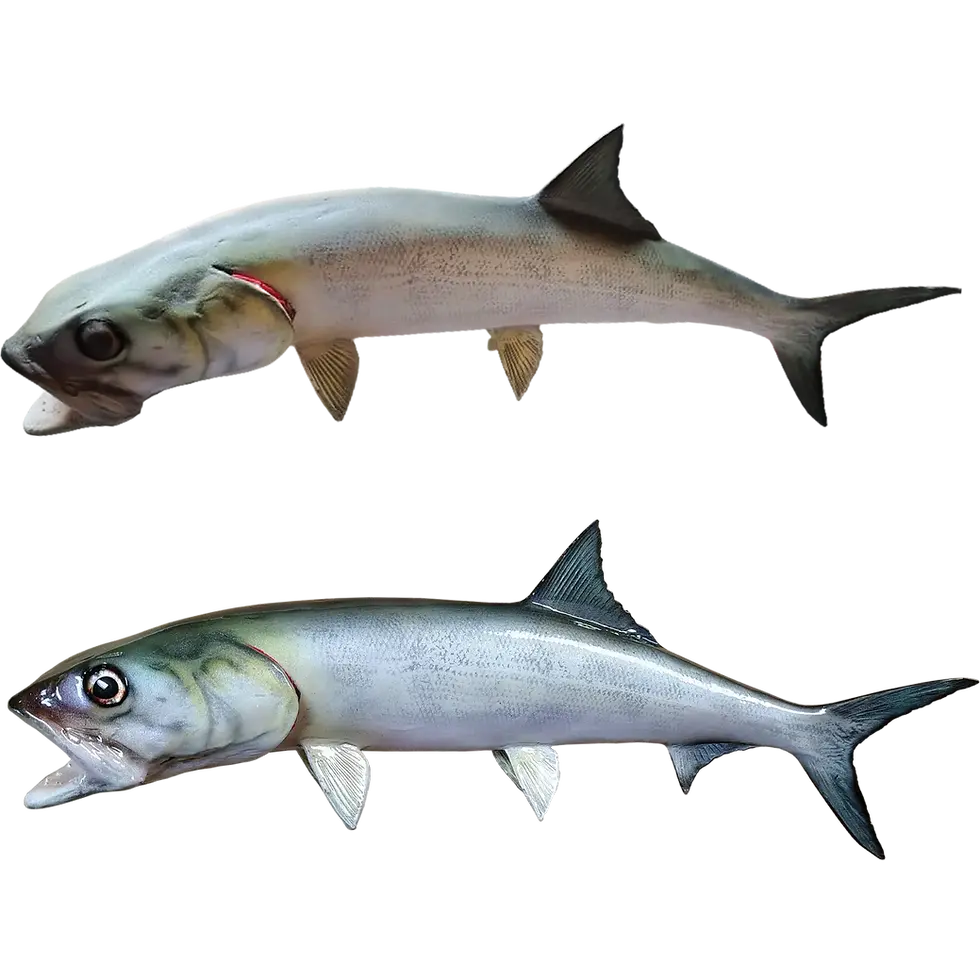 Thumbnail: Ladyfish painted mount before clear coat