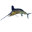 Thumbnail: left-facing white marlin replica full mount side view with arched back and airbrushed detail