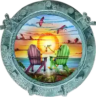 Hand finished nautical porthole mirror coastal décor for home or office wall art.