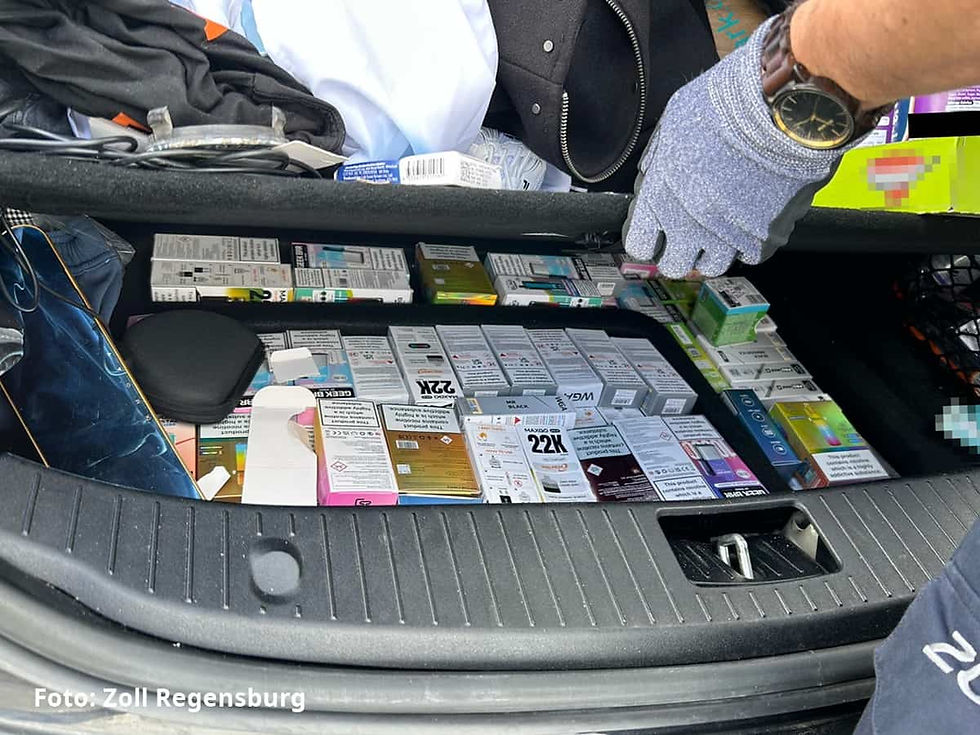 Eilsbrunn: Zoll entdeckt 439 unversteuerte Vapes
