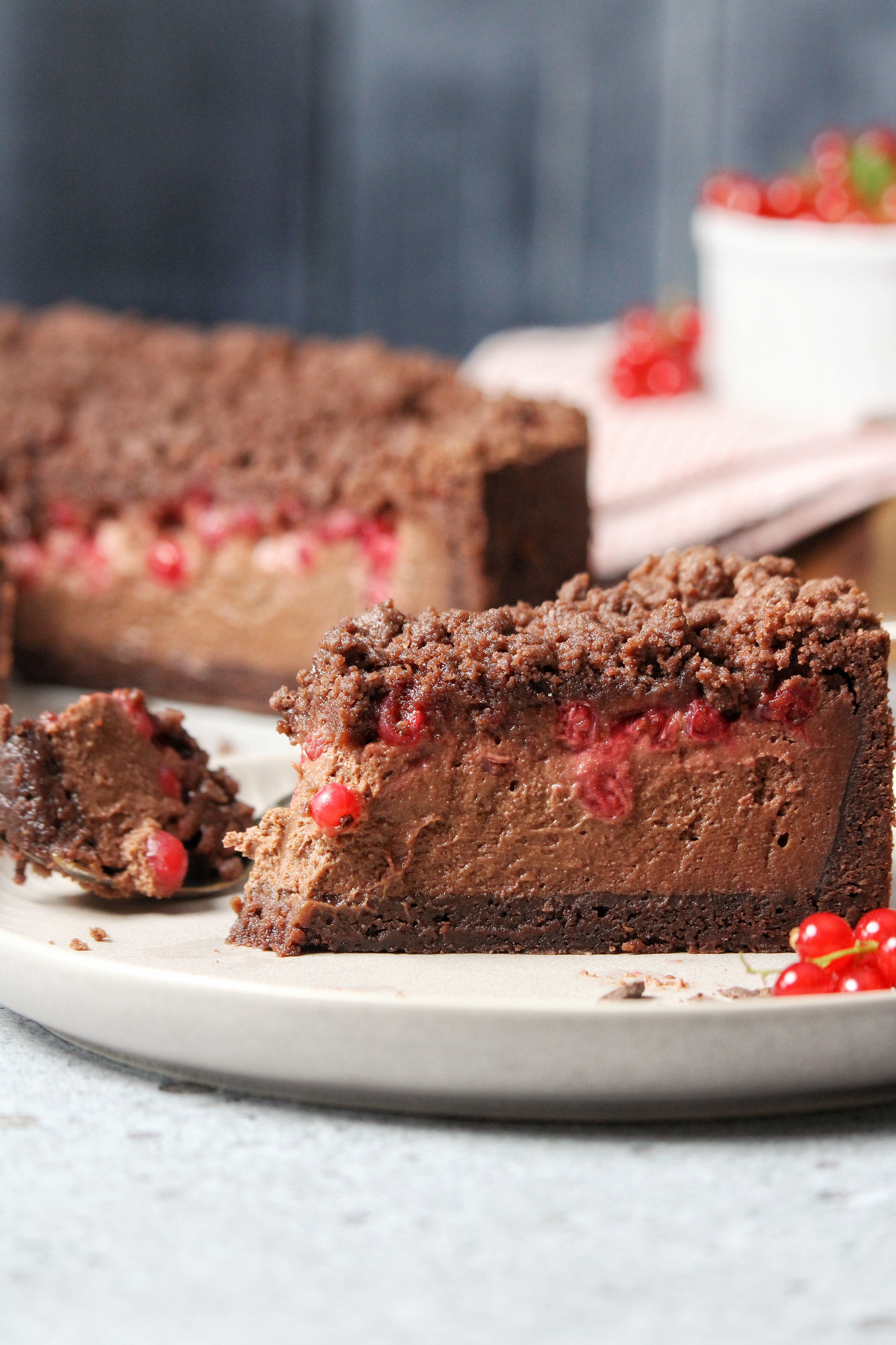 Johannisbeer-Schoko-Käsekuchen