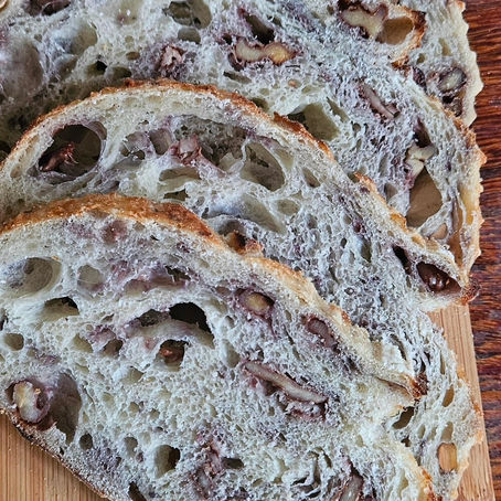 Pão de Nozes com Fermentação Natural