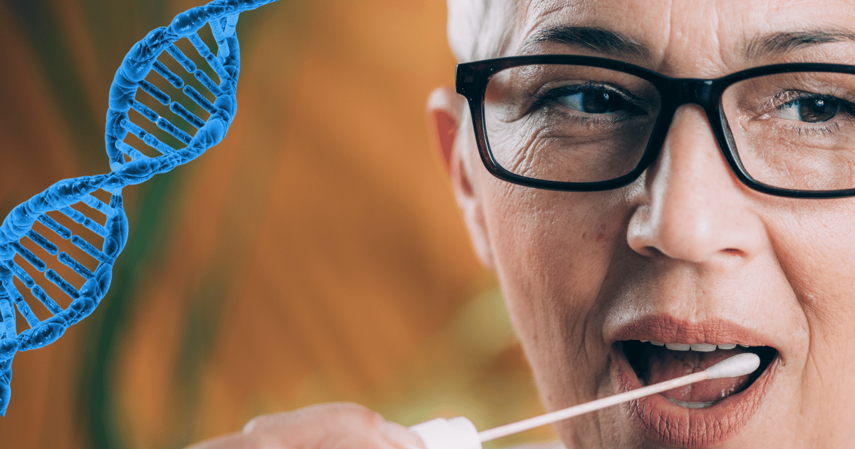 pessoa coletando amostra de dna
