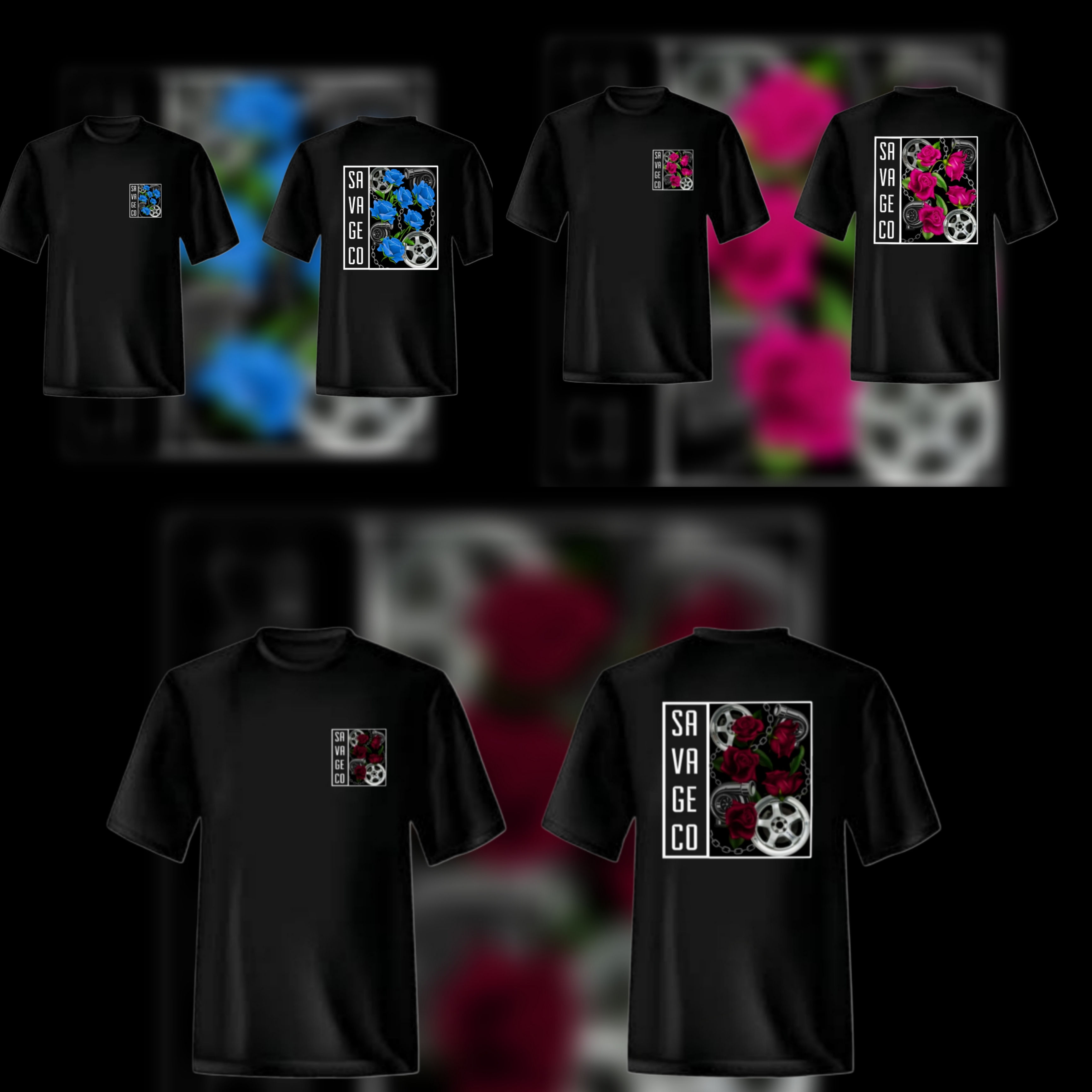 Rose Turbo/Wheel Design Youth Shirt 