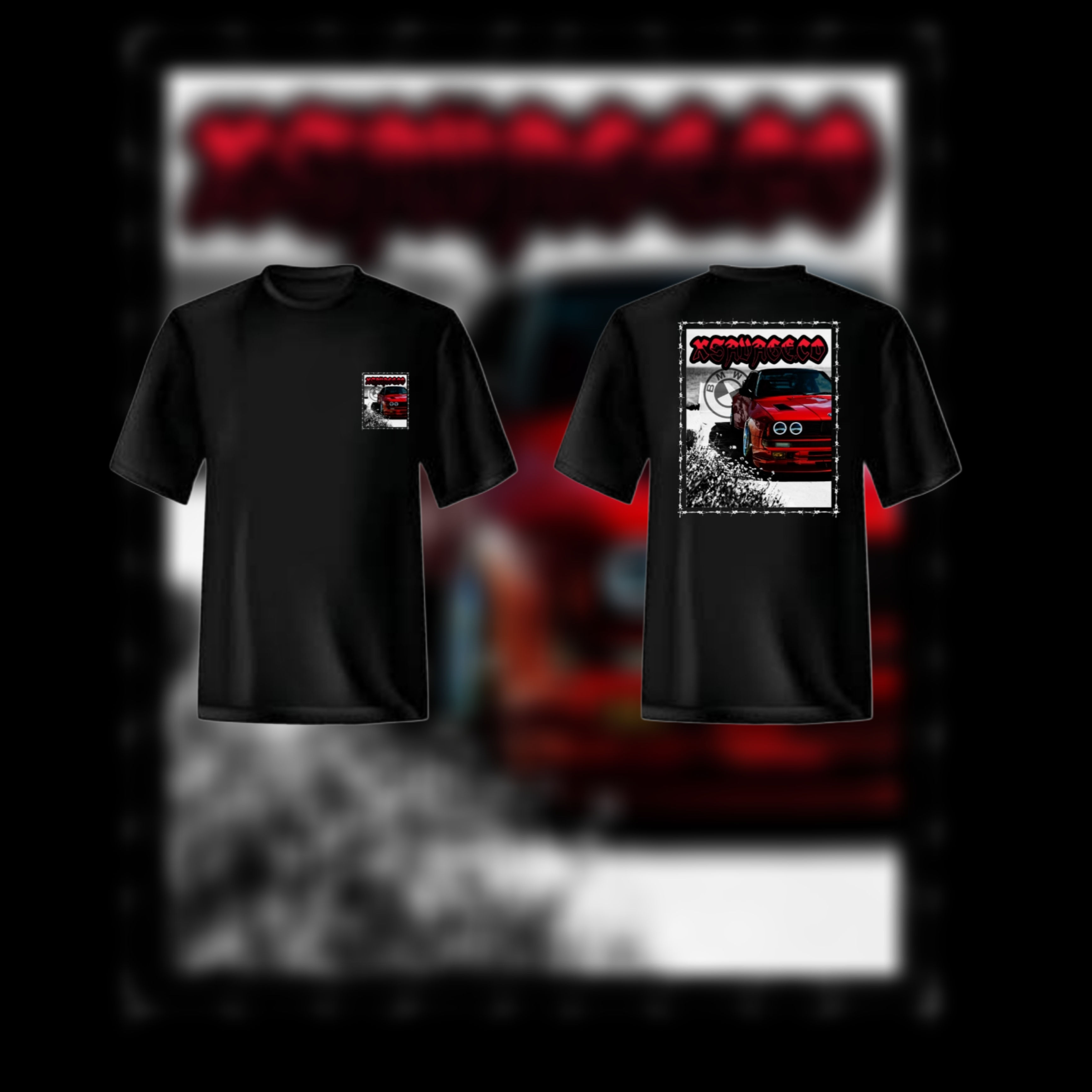 Red BMW Design Shirt 