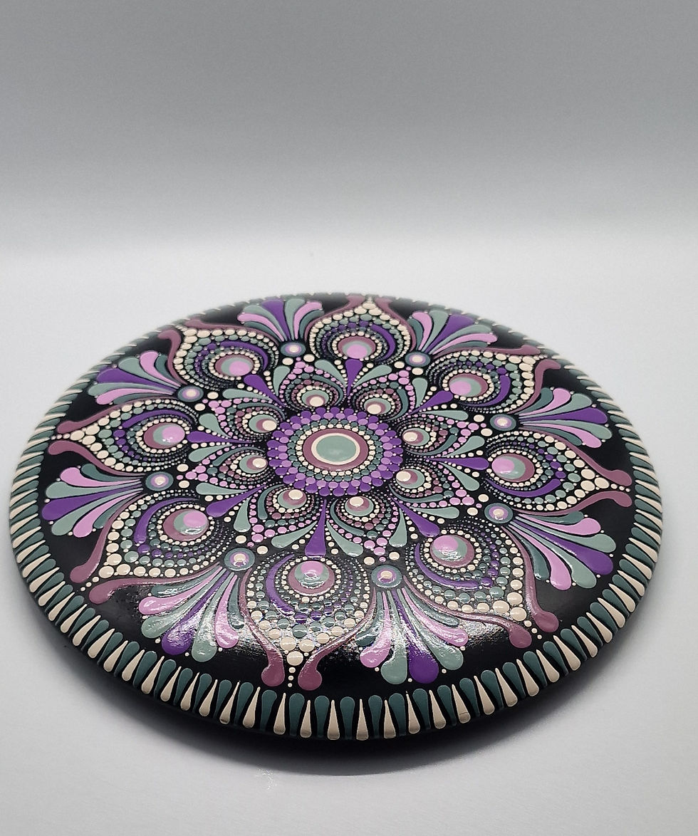 Thumbnail: A Bloom In Pastels Dot Mandala Art Side | Moonbird's Dotty Mandalas