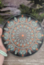 Thumbnail: Desert Cactus Dot Mandala Art In Hand | Moonbird's Dotty Mandalas