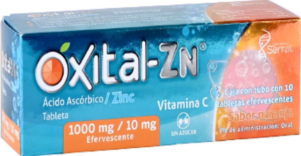 Oxital-Zn Naranja C/10Tabs Efervescentes Vitamina C Y Zinc