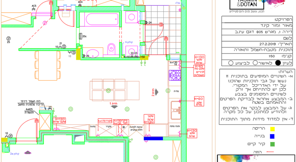 תוכנית מטבח- חשמל