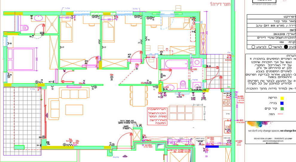 שינוי דיירים- תוכנית חשמל