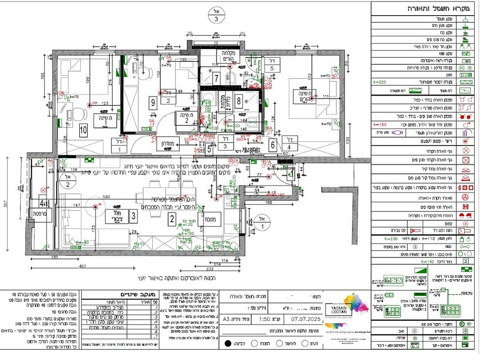 תוכנית מיקומי חשמל ותאורה