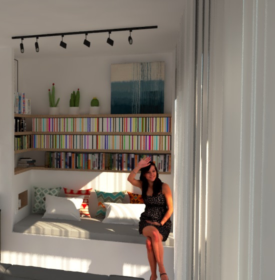 הדמייה לפינת ישיבה