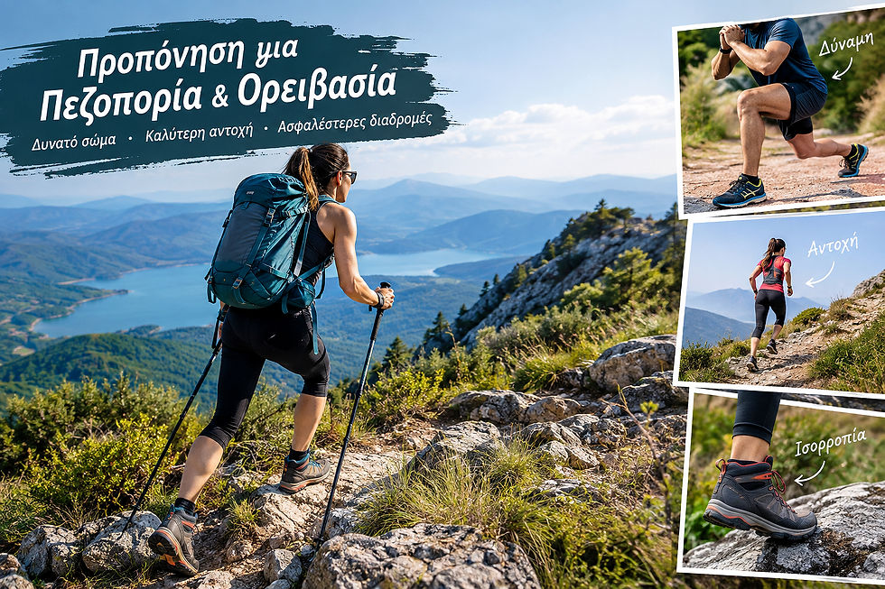 Προπόνηση για Πεζοπορία και Ορειβασία -                        Η σωστή προετοιμασία πριν το βουνό