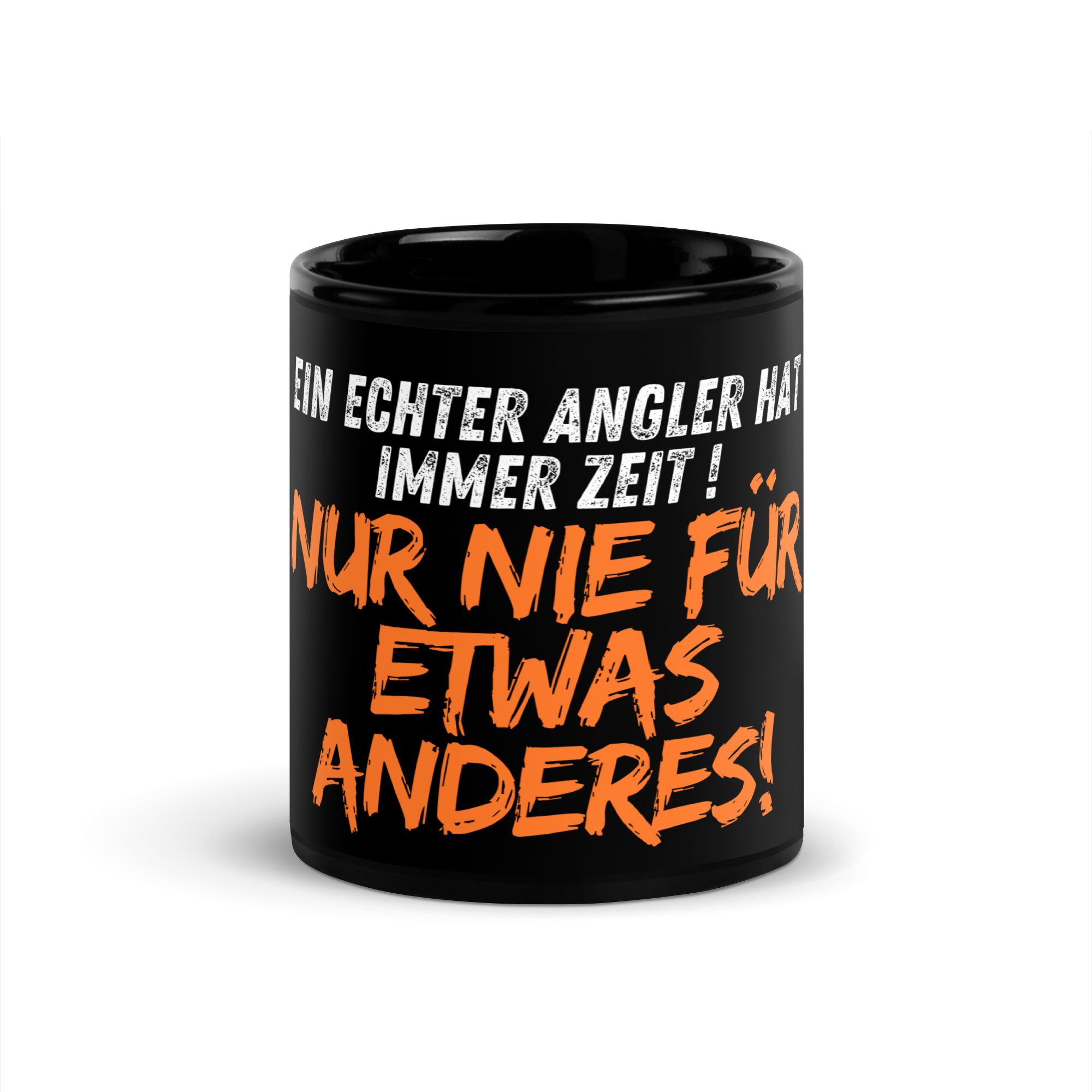 Tasse "Echter Angler-Lifestyle" black
