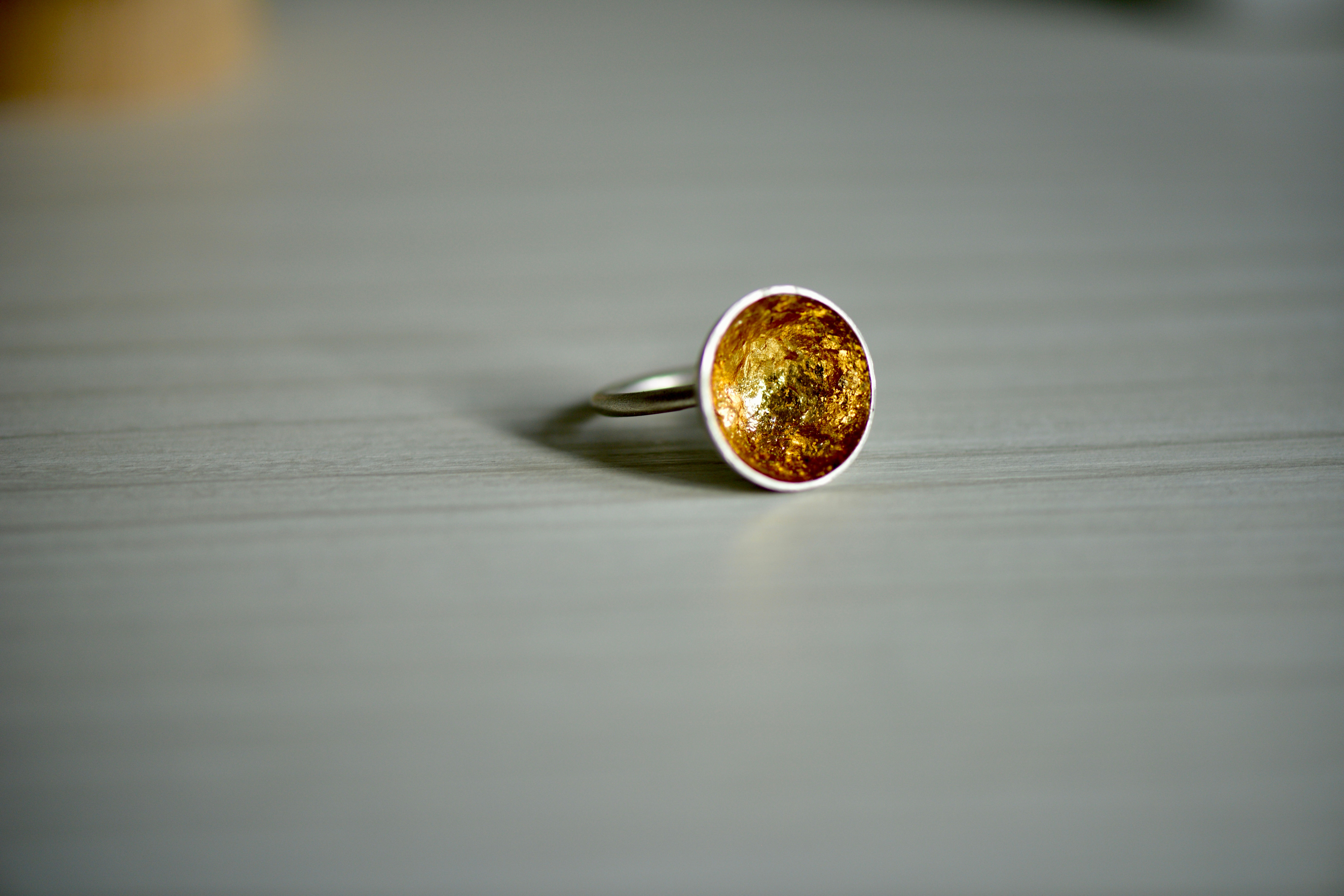 181. Altın Varaklı Çanak Yüzük