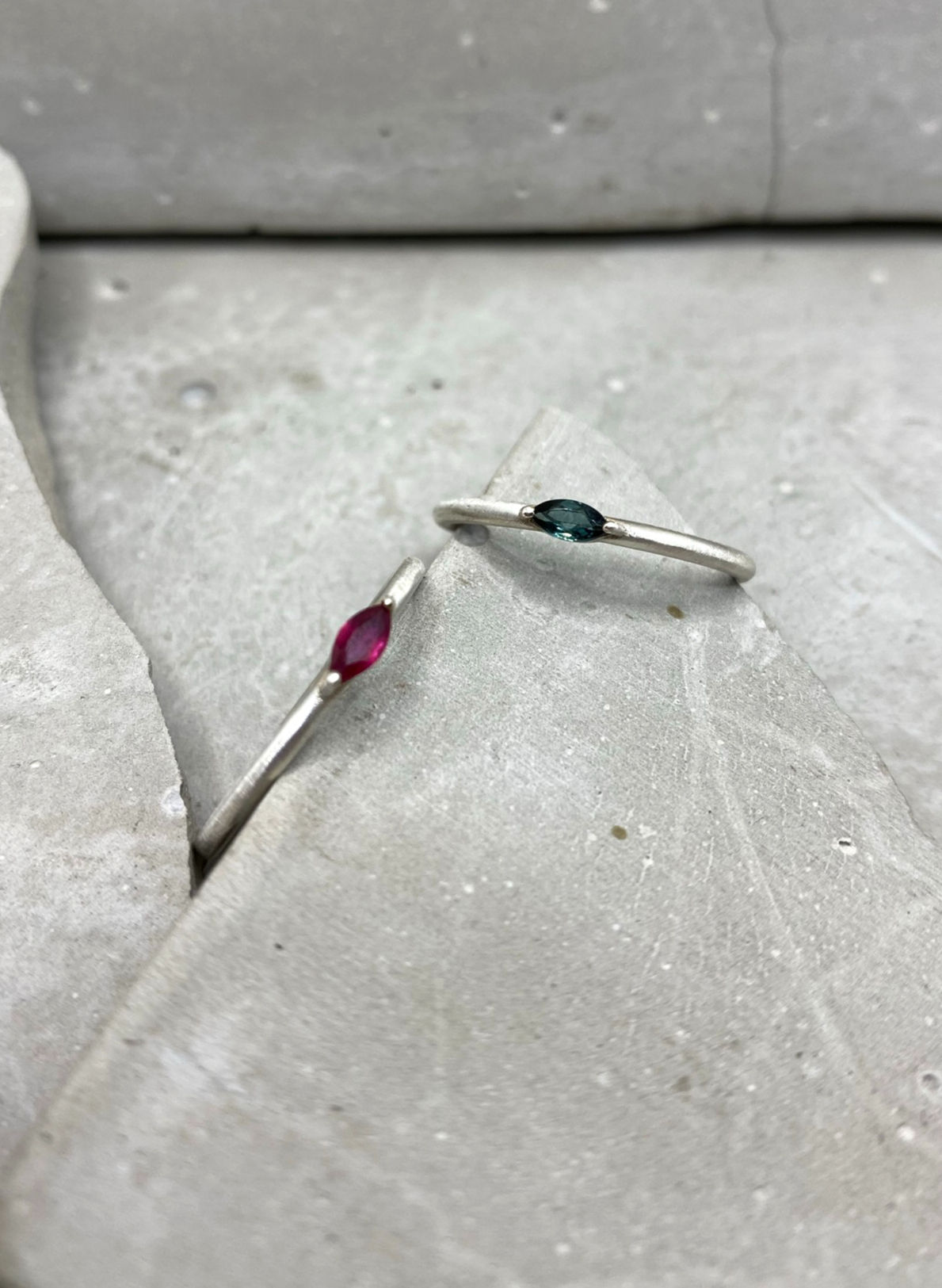 Anel Navete Prata 925