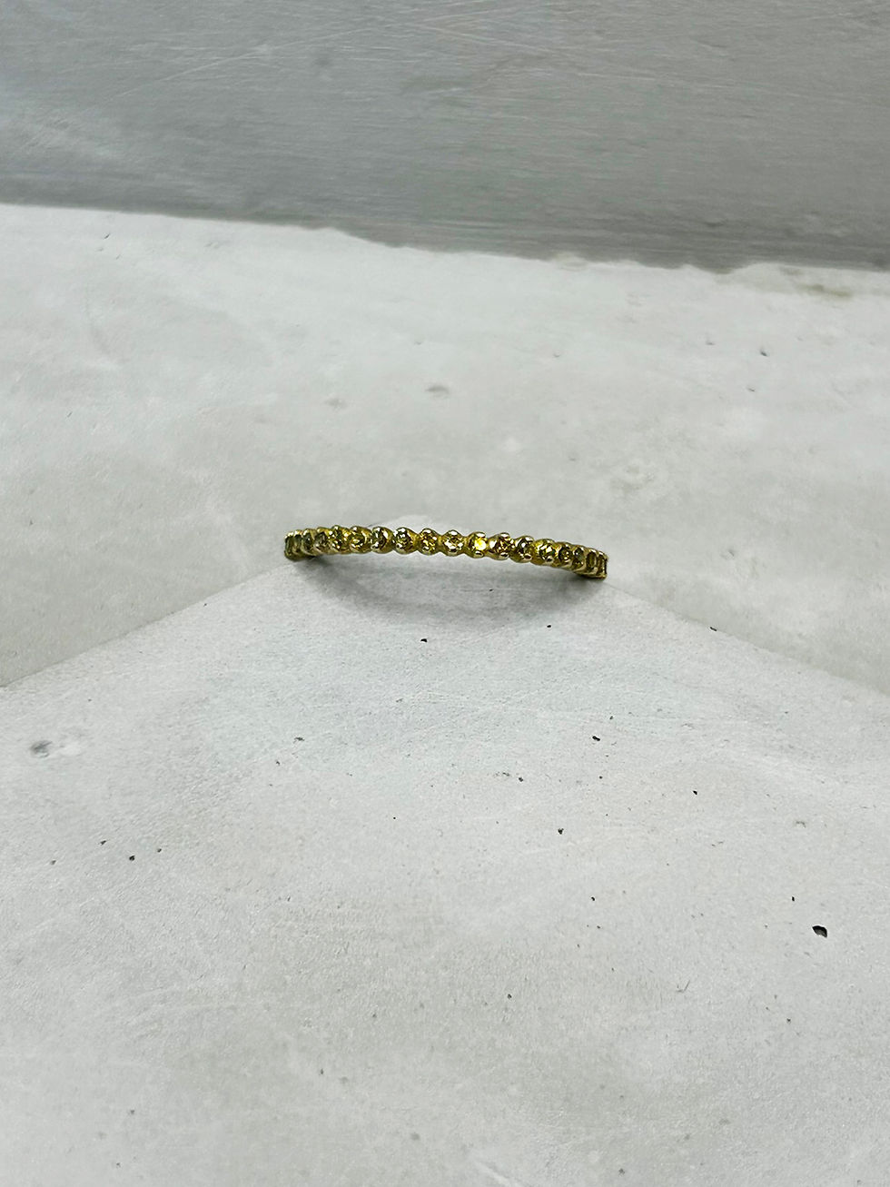 Miniatura: Aliança Riviera Bolinha 0,17 ct diamante amarelo
