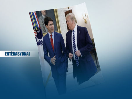 Donald Trump bat bravo aprè demisyon PM Justin Trudeau epi kontinye manifeste dezi pou Kanada tounen yon Eta ameriken.