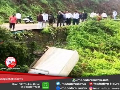 कोल्हापूर-रत्नागिरी मार्गावर टेम्पोचा अपघात...