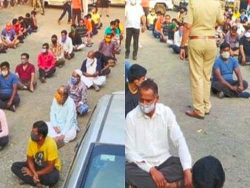 वीकेंड लॉकडाऊन; लातूर शहरात मॉर्निंग वॉकसाठी बाहेर पडलेल्या नागरिकांवर कारवाई...