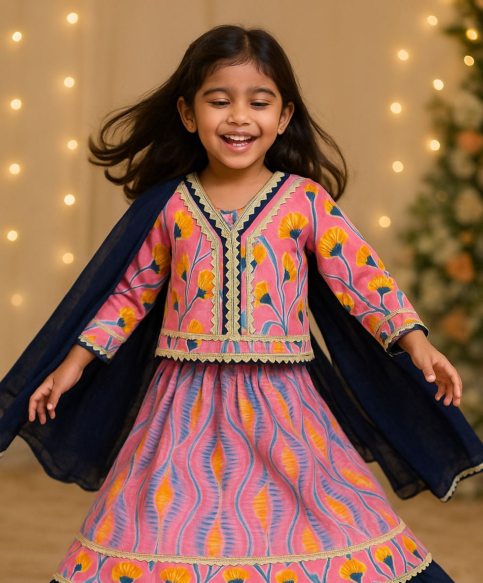 3 Piece Pink Lehenga Set