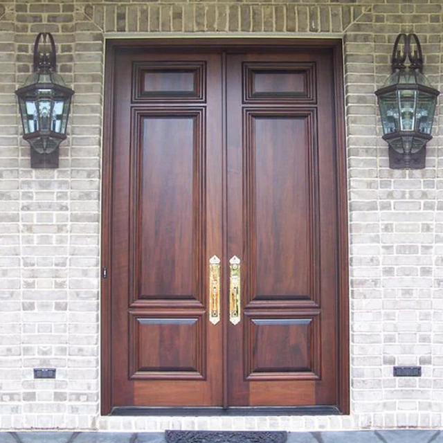 Thumbnail: American Style Contemporary Modern Main Entrance Wooden and Aluminum Alloy Doors