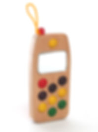 wooden toy cell phone