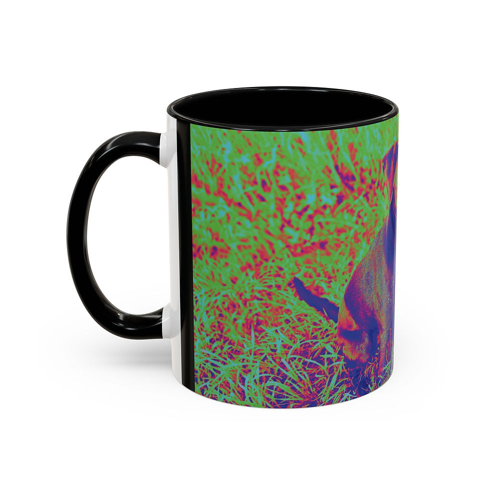 Thumbnail: Coffee Mug - 11 oz or 15 oz - Collection 7 of 8 - Funky Color - Funny Dog
