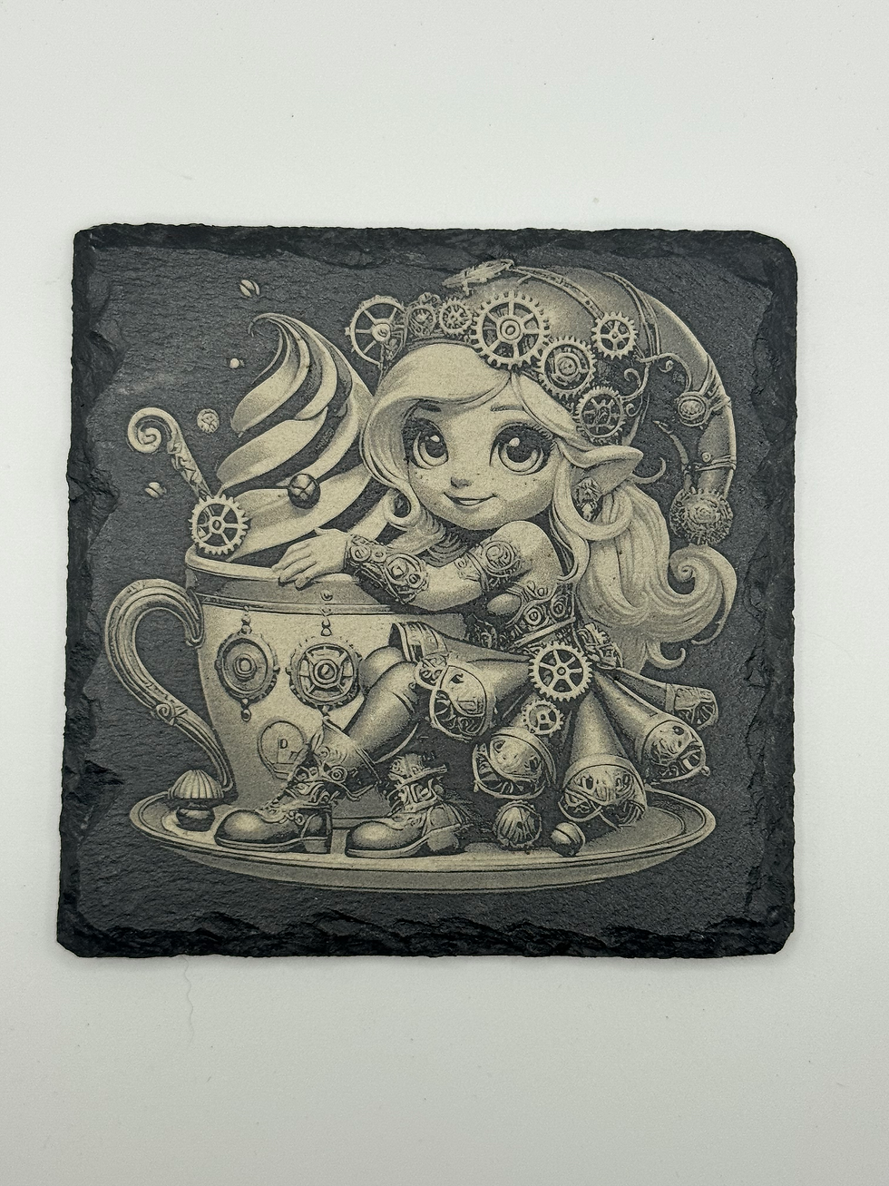 Thumbnail: Steampunk Coffee Slate Coasters