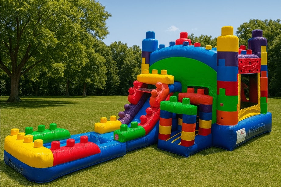 lego Block bounce house slide combo.jpg